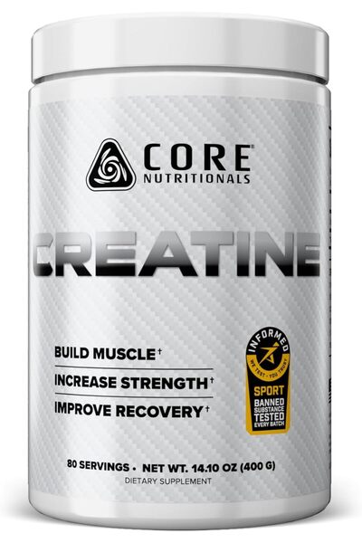 Core Nutritionals Creatine Monohydrate, 5g, 80 Servings (Unflavored)