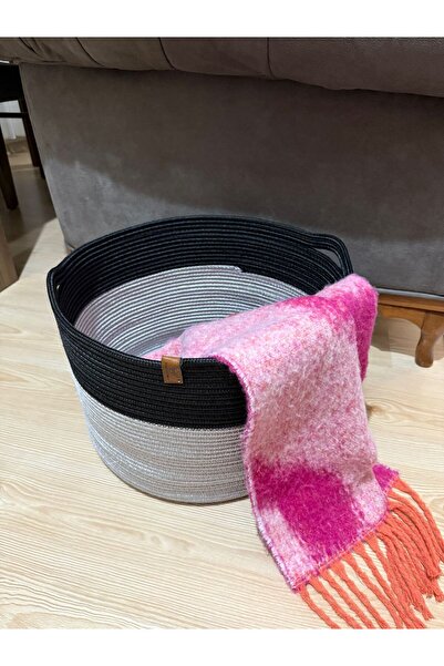 Thalia Home سلة من خيوط الجوت، سلة تنظيم، سلة منسوجة من الخيزران 40 سم × 30 سم