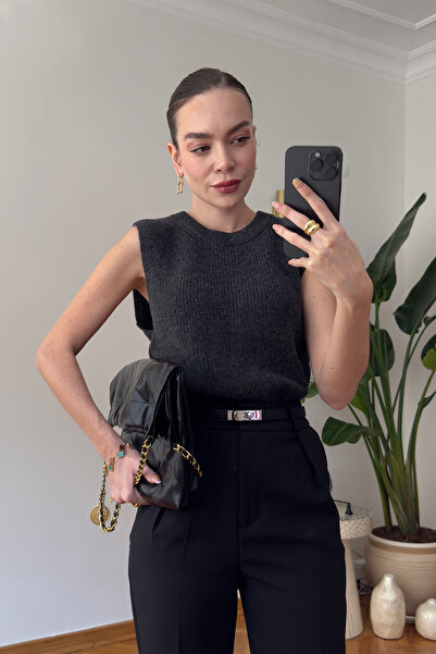 MAGARDE Tricotaje Pulover Noua Colecție - ANTRACIT