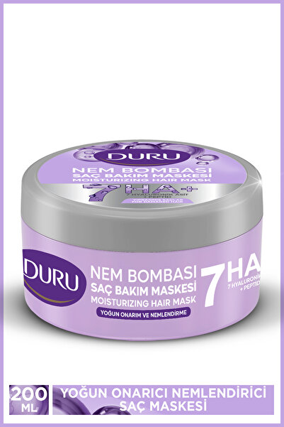 Duru Nem Bombası Yoğun Onarıcı & Nemlendirici Saç Bakım Maskesi 200 Ml