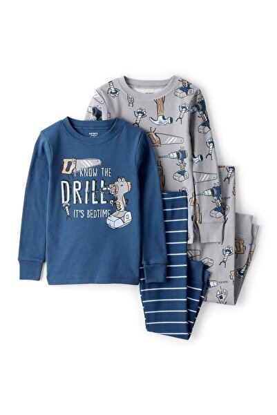 Carter's Boy's 4-Piece Pajama Set Navy Blue 2t535810