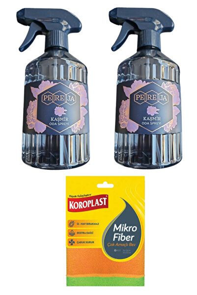 Pereja Kaşmir oda kokusu sprey 2 âdet 500 ml koroplast çok amaçlı mikrofiber ...