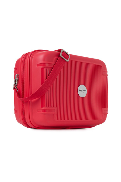 Pierre Cardin 7070 Makeup Polypropylene Unbreakable Wheeled Suitcase with Combination Lock Red