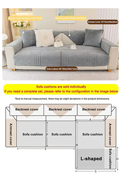 Generic Single Piece Sofa Pad, Non -Slip Flush Cushion Sofa Cover ,Wear Resistance, Dirty, Washing, Removed