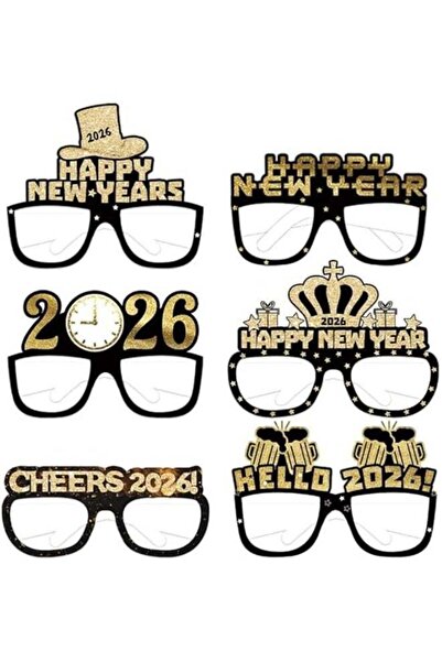 Generic Happy New Year's Eve 2026 Glasses - 12-Pack Sparkly Party Favors