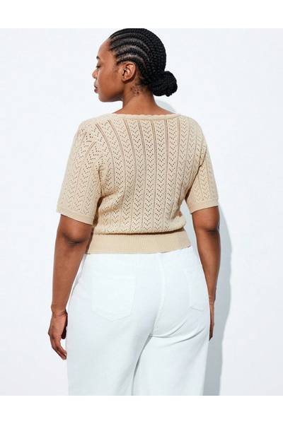 Sheya Shein Curve+ T-shirt, beige