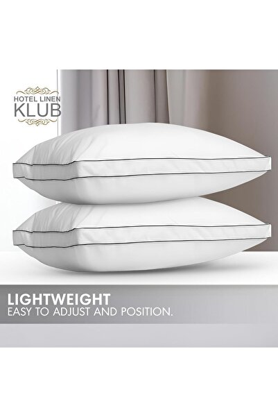 Hotel Linen Klub Diarco Princess 2-Pack Soft Down-Alternative Pillows 50×75 cm, 2600g, White -