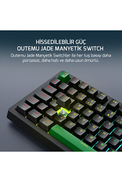 GamePower Tirus HE80 8K RGB Manyetik Switch Kablolu Gaming Klavye