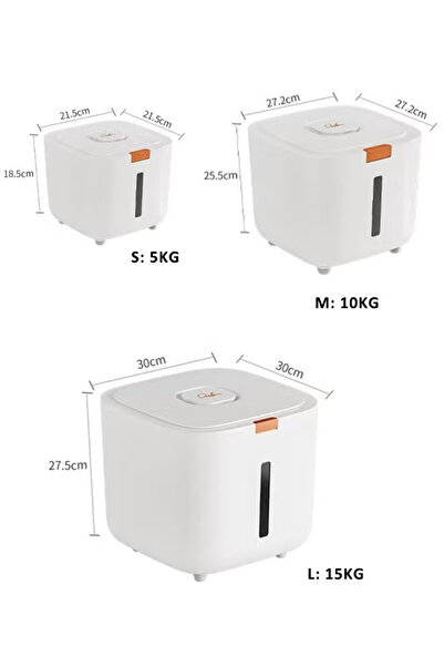 Generic Rice Bucket Sealed Rice Storage Container 5KG/10KG/15KG with Measuring Cup Included