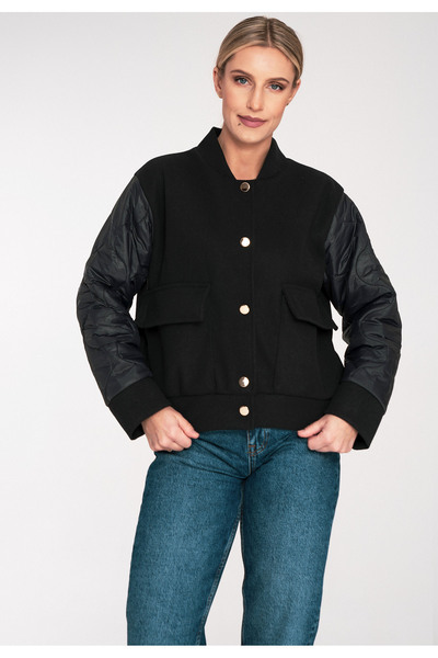 Figl Women's bomber jacket - Bomber jacket - black bomber jacket for women M1097 size S/M