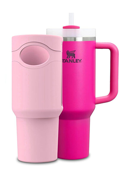Besify Quencher Uyumlu 40 oz Pipetli Termos Kılıfı, Silikon Kaydırmaz Kılıf T...