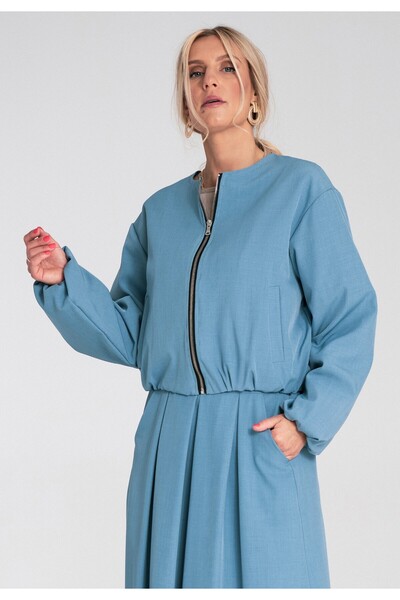 Figl Elegant bomber jacket for women - Blue bomber jacket for women M1198 size L/XL