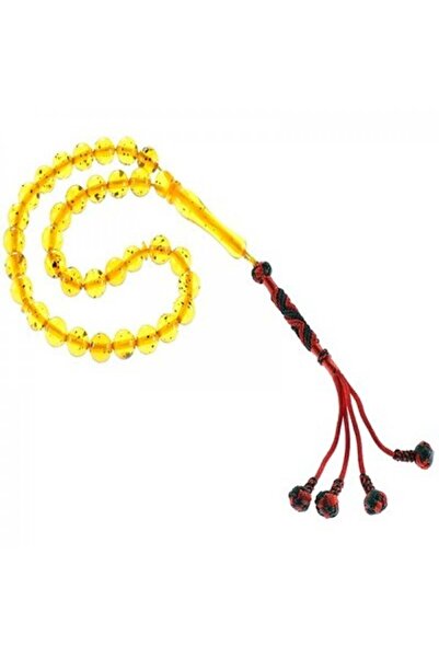 Eagal Round Dotted Amber Tasbih - Yellow