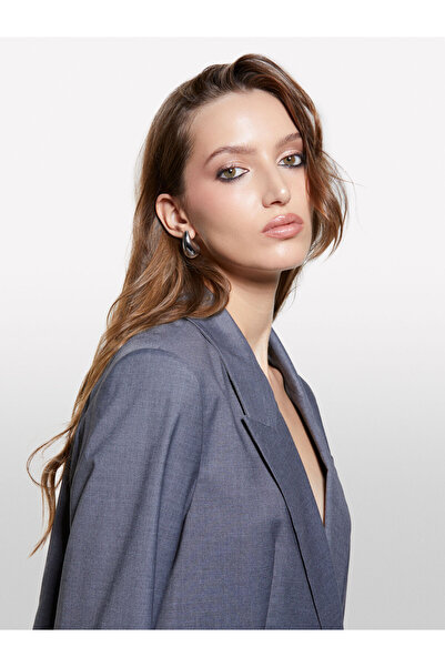 Sisley Viscose Blend Drawstring Waist Lined Regular Fit Blazer Jacket Women's Khaki Green Jacket - 325A2K2Klw03C