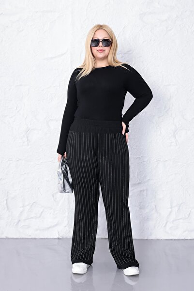 Siyezen Plus Size Sparkling Stone Pants