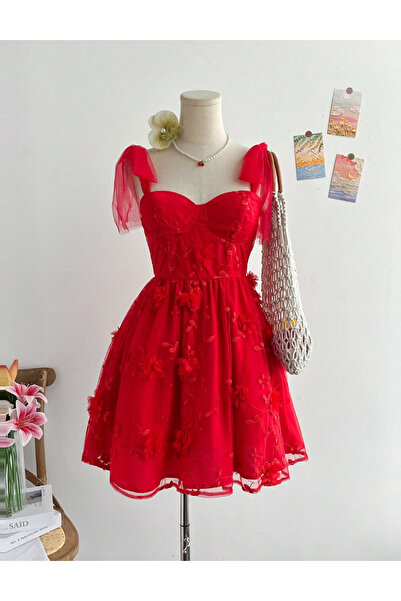 Sheya Shein mini dress, red