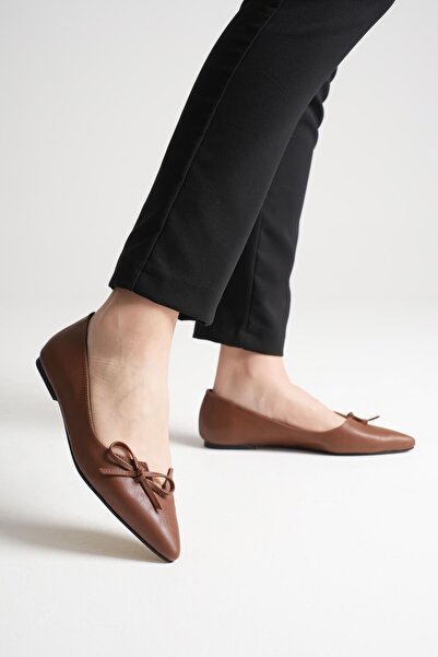 MARCHEO Clara Women's Tan Ballerina Shoes