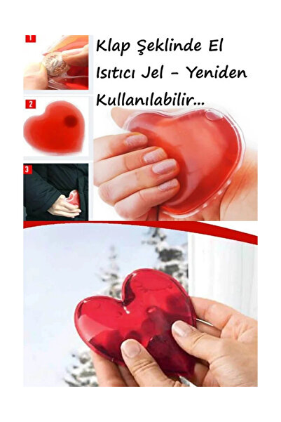 ebuuconcept Kalp Şeklinde Yeniden Kullanılabilir El Isıtıcı Jel – Anında Isı ...