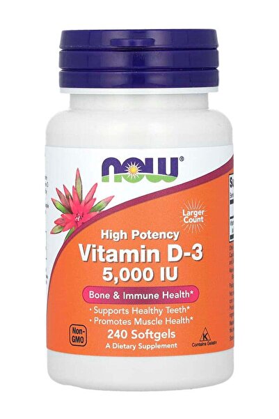 Now Foods Vitamin D-3 5000 IU - 240 Softgels