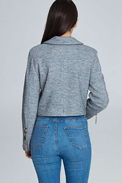 Figl Women's motorcycle jacket - women's gray motorcycle jacket M607 size S