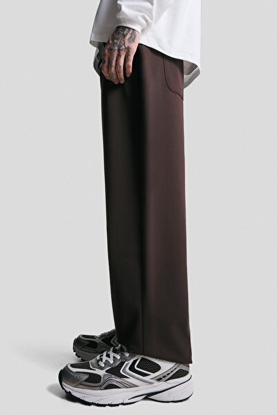 Bershka Straight-fit tailored jogging trousers