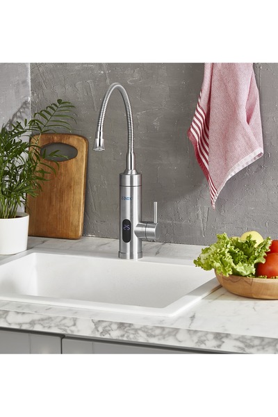 ZİNOX Ηλεκτρική βρύση Z-Inox ZLN7873, ψηφιακή οθόνη, άμεση θέρμανση, ισχύς 3000W