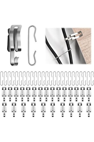 Arabest 50PCS Heat Cable Roof Clips, Roof Clips Gutter for Installing Heat Tape(25 Clips + 25 Spacers)