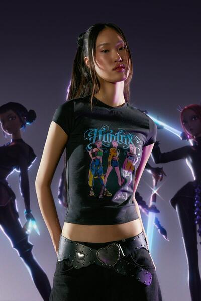 Bershka KPop Demon Hunters short sleeve print T-shirt