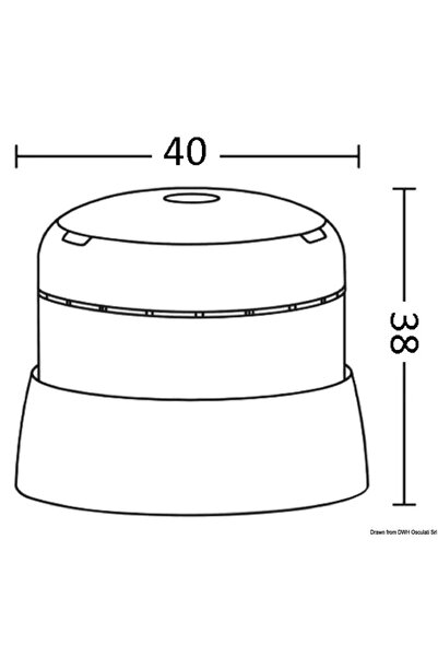 OSCULATI Compact carbon monoxide detector with acoustic alarm, 85 dB at 3 m, 40 x 38 mm, 10-year battery