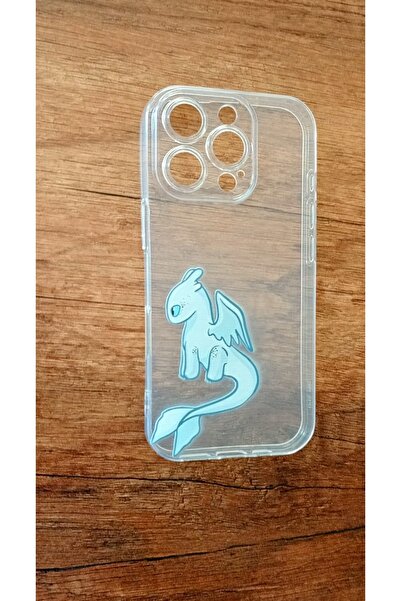 Newon غطاء هاتف آيفون 16 برو من السيليكون مع طباعة التنين بدون أسنان