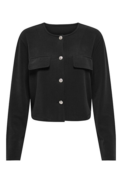 JDY Women's Jdygarzelle Buttoned Long Sleeve Cardigan 15352557 Black