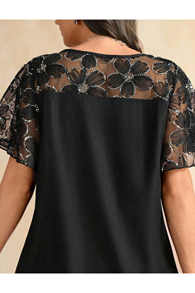 Sheya Shein Curve+ short sleeve shirt, black