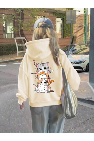 ZEMLİYA Grafika Štampano Sa kapuljačom Dukserica – Dugi rukav, udobna širok kroj