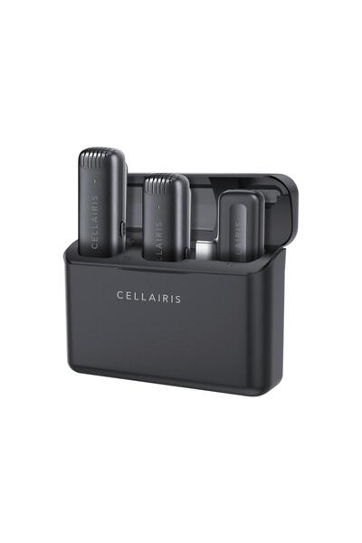 Cellairis Kablosuz Lavalier Çift Mikrofon - Siyah