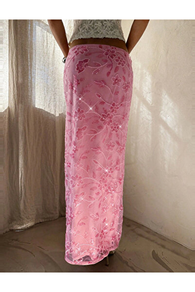 Sheya Shein maxi skirt, pink