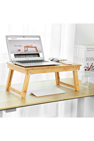 OEM Foldable BAMBOO laptop table with Ergonomic design