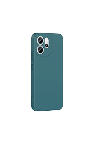 Gpack Oppo Reno 14F uyumlu Kılıf Mara Lansman Soft Silikon İçi Kadife Koyu Yeşil