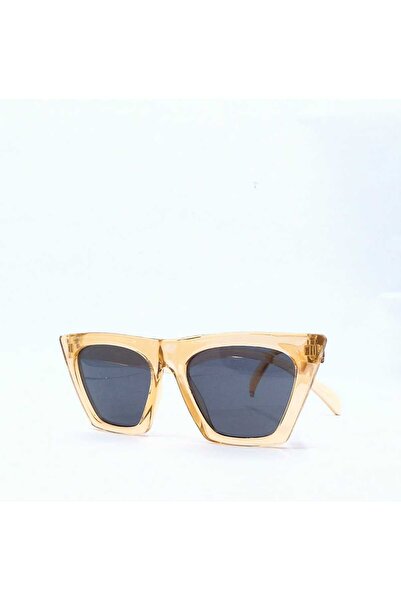 ESRADA Sunglasses Cat Eye Light Brown Smoked Glass 50-15/140