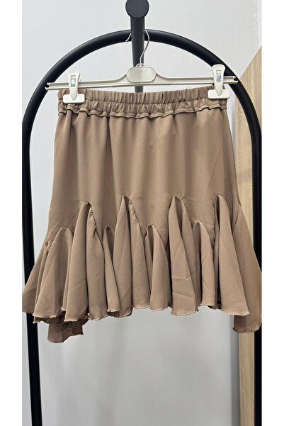 Koza Butik Women's Ruffle Detailed Skirt with Shorts 6285-25