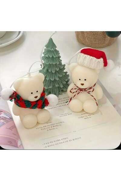 Handmade Decorative Christmas scented soy wax candle - Little Bear