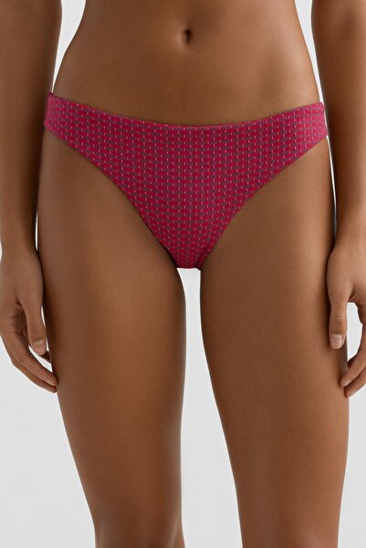 Oysho Geometrik jakarlı klasik bikini altı