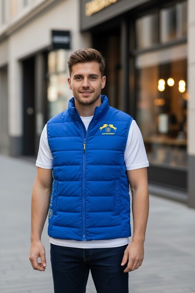 FAMODA Windproof Mock Neck Zipper Closure Men's Vest