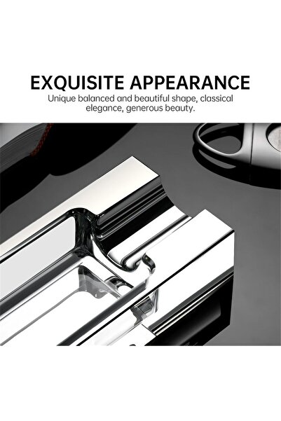 CIGARLOONG Cigar Ashtray Glass for Outdoors Patio Home Office Use, Gift for Men (Grey)