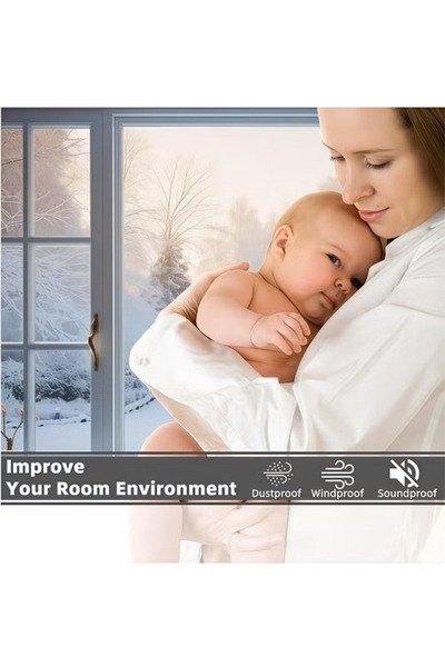 Generic Self Adhesive Window Gap Sealing Strip Windproof Seal Strip Stripping Door Seal Strip(Brown 2M)