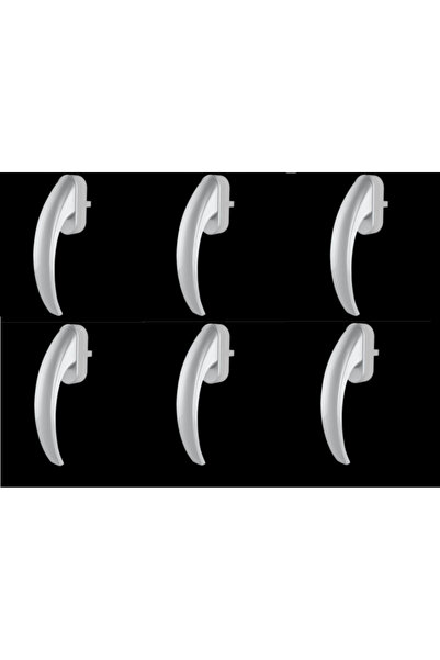 Günalp Pvc Aksesuar مقبض نافذة إيغ أكوستيك أبيض 6 قطع