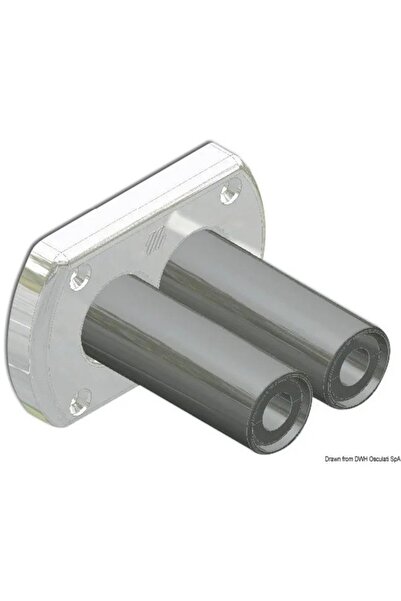 TNG Outdoor Hydraulic Hose Mounting Flange, White, Straight Through