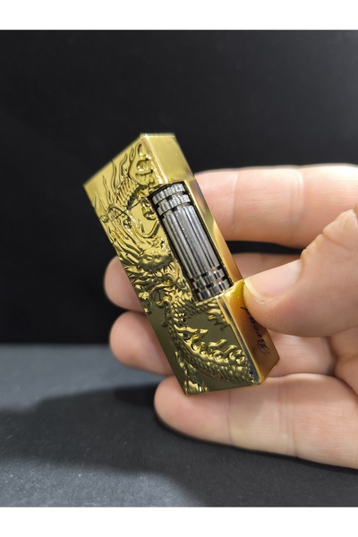 enyatakı Dupont slim fit ejderha modeli metal kaliteli tarz çakmak