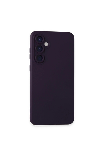 eco port حافظة متوافقة مع هاتف سامسونج جالاكسي S24، سيليكون مخملي داخلي - أرجواني