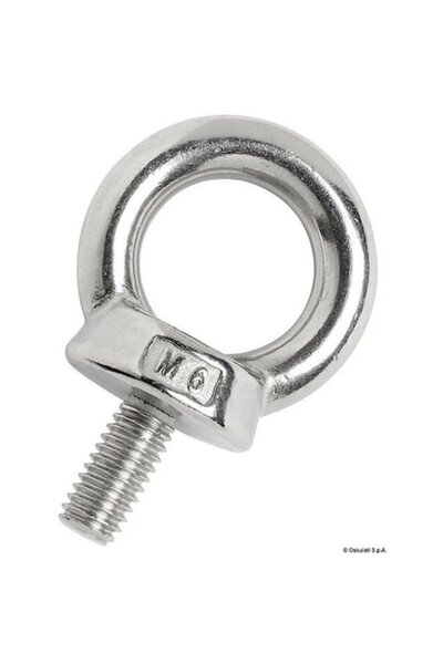 OSCULATI Șurub metric cu ochi de ridicare, M6 exterior, oțel inoxidabil, argintiu