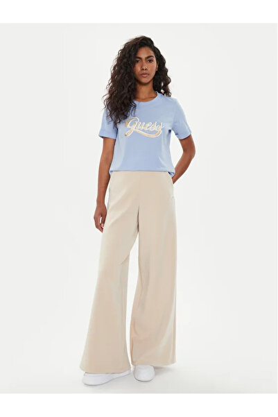 Guess Women's brown sweatpants with wide legs